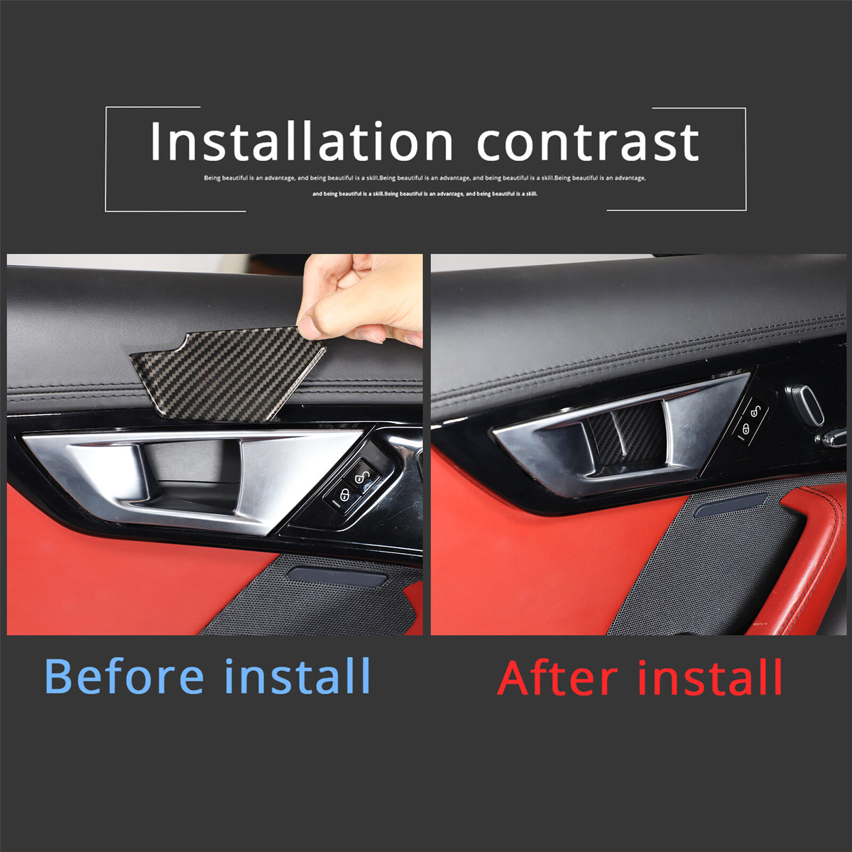 ABS Carbon Fiber Interior Full Set Cover Trim Kit For Jaguar F-type X152 2013-25 - Styles 11-15 41