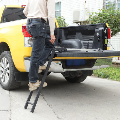 Black Alloy Truck Step Stair Tailgate Foot Ladder for TOYOTA TUNDRA 2007-2021 10