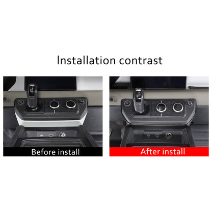Matte Black ABS Center Console Knee Side Cover For Land Rover Defender 2022-23 12