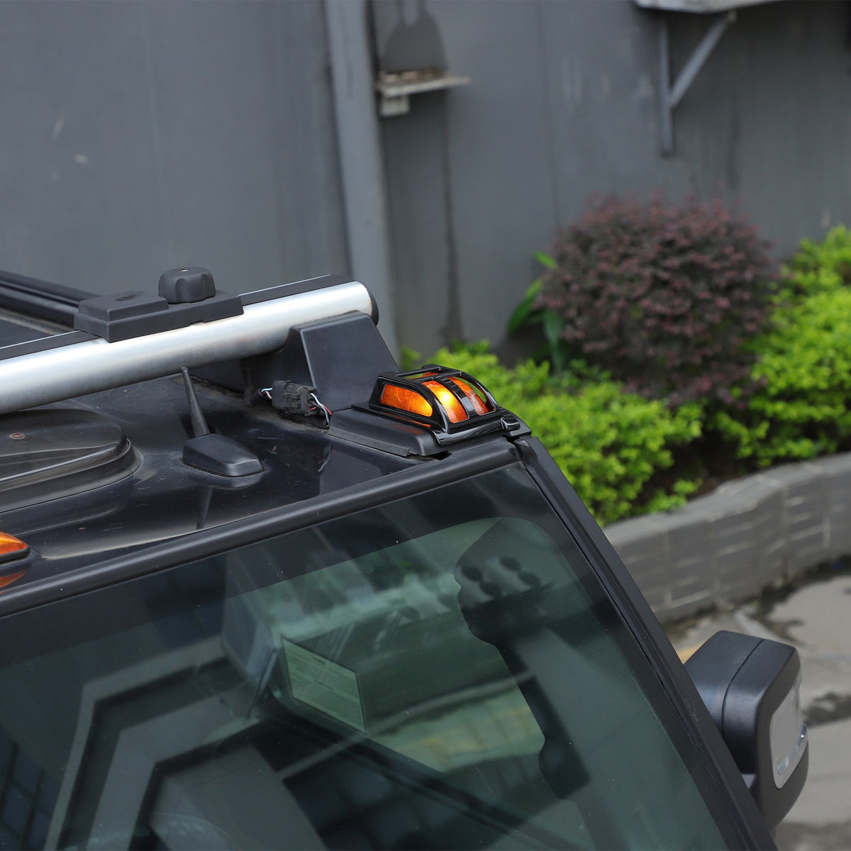 Piano Black Front & Rear Roof Light Guard Cover Trim Set For Hummer H2 03-09 US 7
