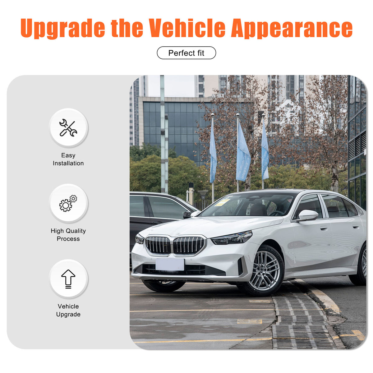 ABS Carbon Rear Bumper Taillight Fog Lamp Cover Trim For BMW 5 Series G60 i5 24+ 8