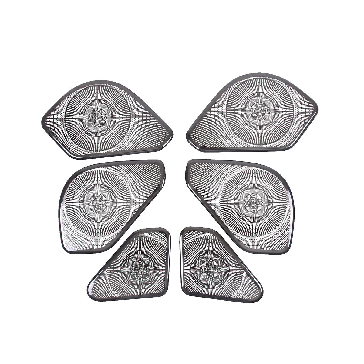 6PCS Black Stainless Door Speaker Trim Cover For LR Range Rover Vogue 2023 14