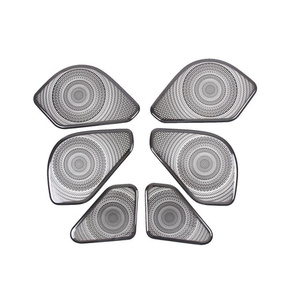 6PCS Black Stainless Door Speaker Trim Cover For LR Range Rover Vogue 2023 14