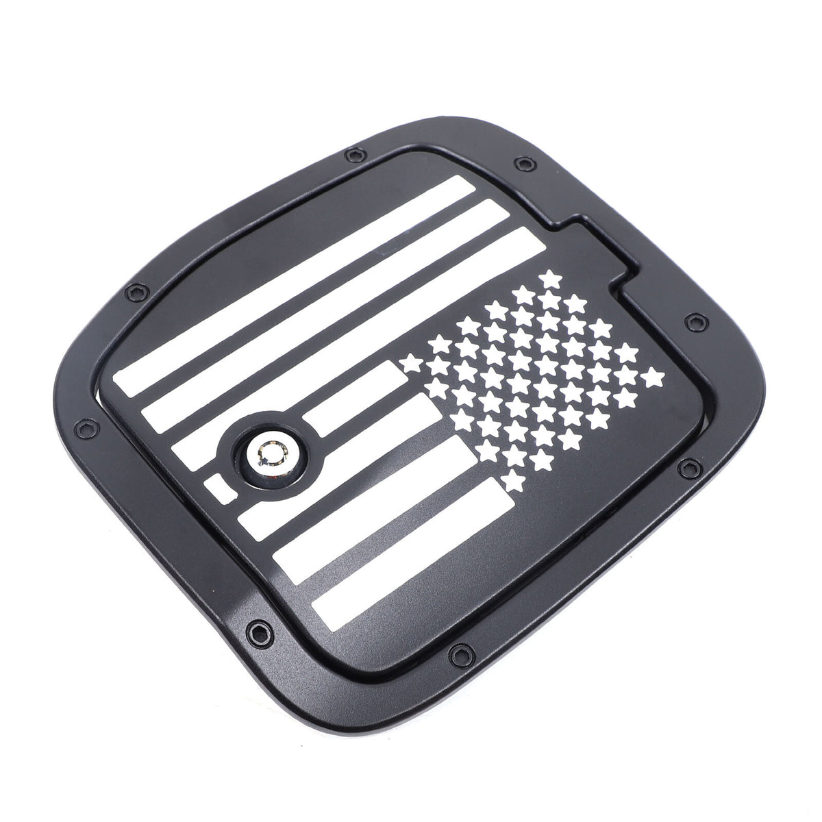 US Flag Lock Key Aluminum Gas Fuel Tank Door Cover Cap For Toyota Tacoma 2016-23 21