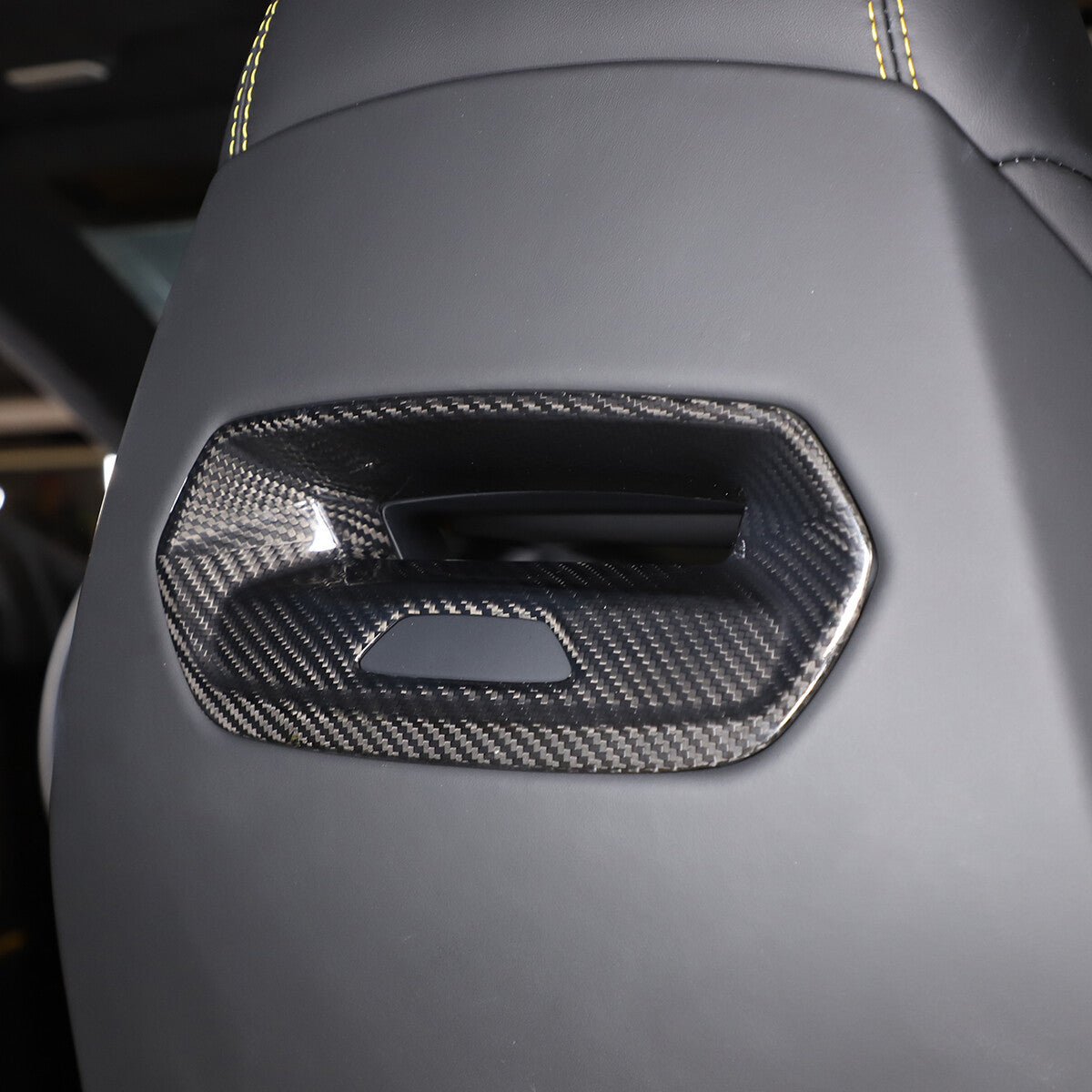 Carbon fiber Seat Headrest Back Hook Cover Trim For Lamborghini URUS 2018-23 US 13