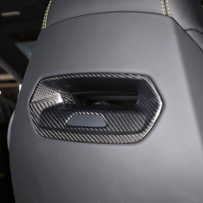 Carbon fiber Seat Headrest Back Hook Cover Trim For Lamborghini URUS 2018-23 US 13