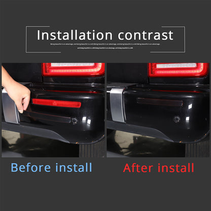 Smoked Black Rear Tail Light Fog Cover Trim Kit For Benz G W464 G500 G63 19-23 16
