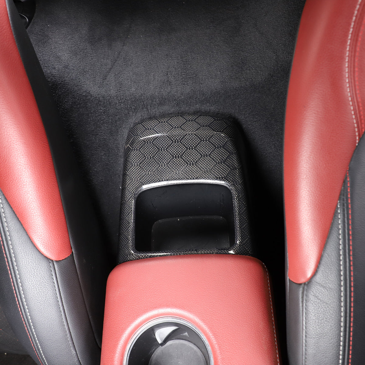 Honeycomb Carbon Fiber Rear Storage Box Panel Trim For Toyota Supra A90 2019-24 13