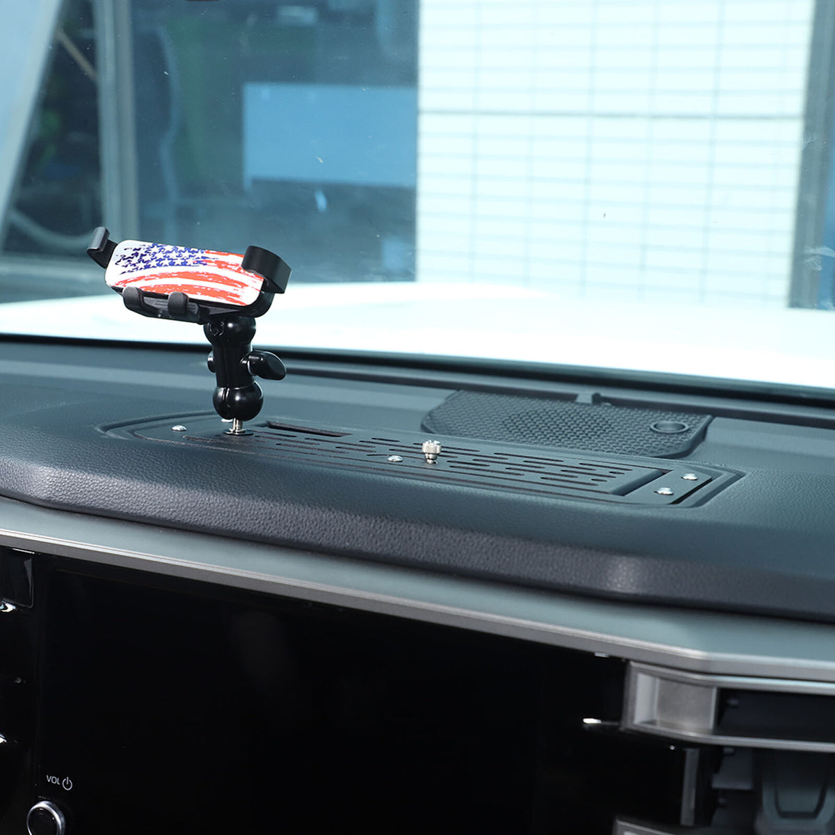 US Flag Dashboard mobile phone bracket storage box For Toyota Tundra 2022-26 10