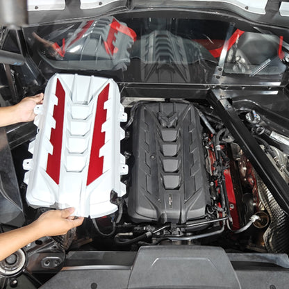 Engine Bay Panel Cover Trim in Edge Blue/Red/Black For Corvette Coupe C8 2020-26 - Styles 1-5 109