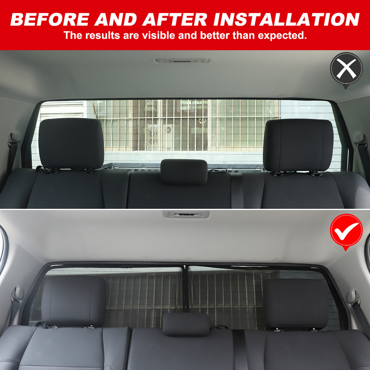 Full Windows Rear Windshield Sun Shade Privacy Cover For Toyota Tundra 22+ US 15