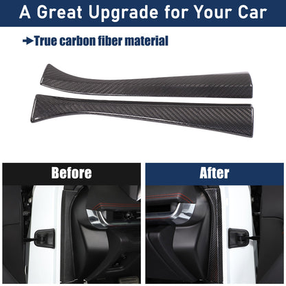 Real Carbon Fiber Inner Interior Door Pillar Trim For Corvette C8 2020+ 20