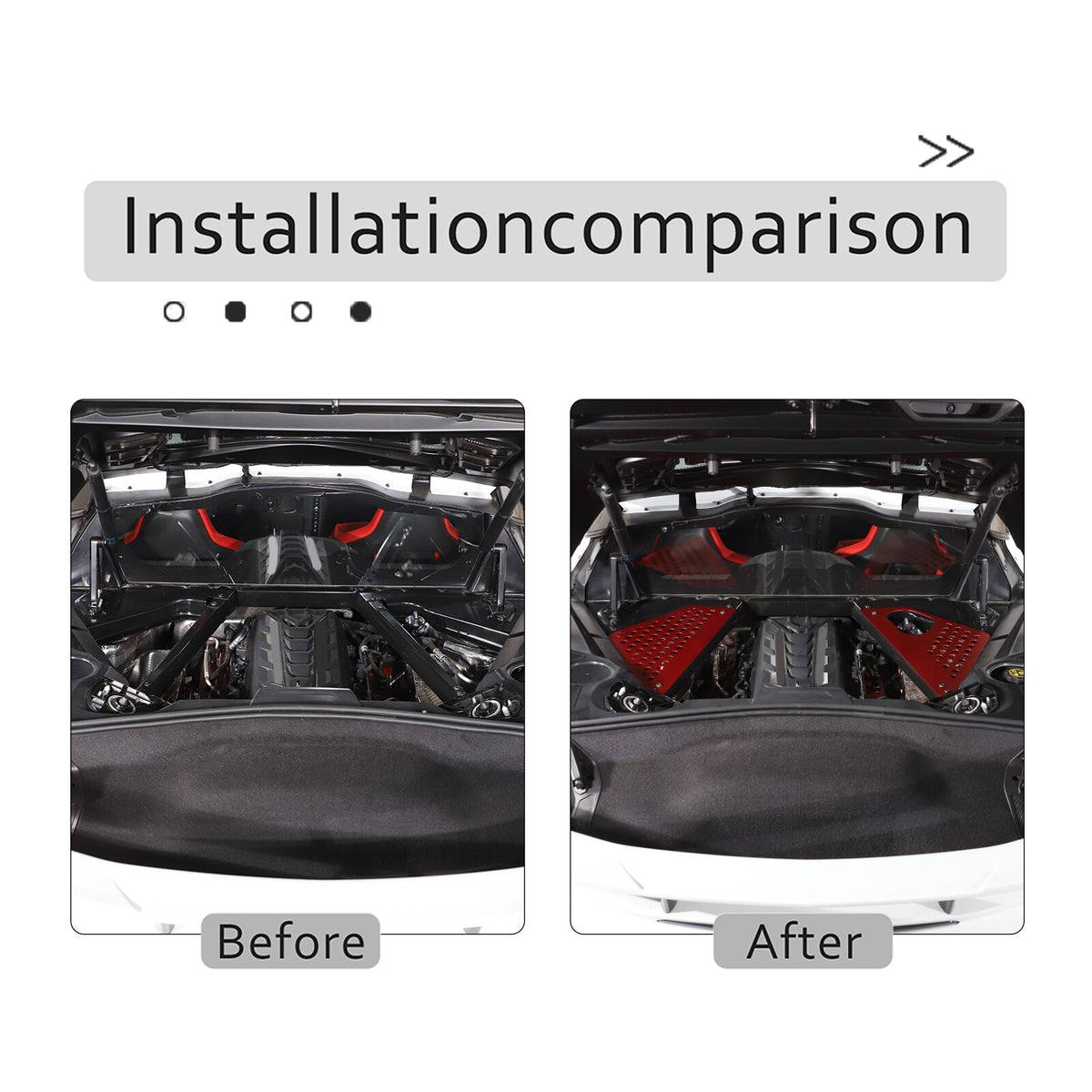 Aluminum Alloy Exterior Hood Engine License Plate Trim For Corvette C8 2020+ US - Variants 16-20 64
