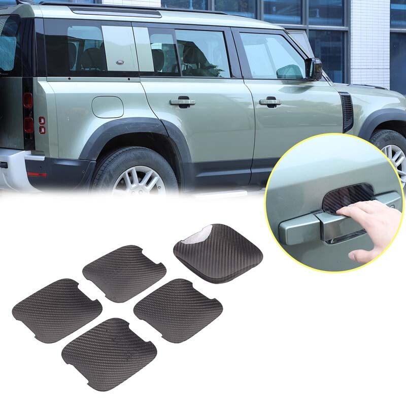 Real Carbon Fiber Door Bowl Cup Cover Trim For Land Rover Defender 110 2020-2024 4