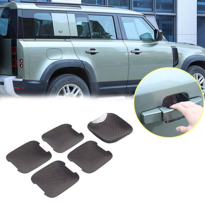 Real Carbon Fiber Door Bowl Cup Cover Trim For Land Rover Defender 110 2020-2024 4
