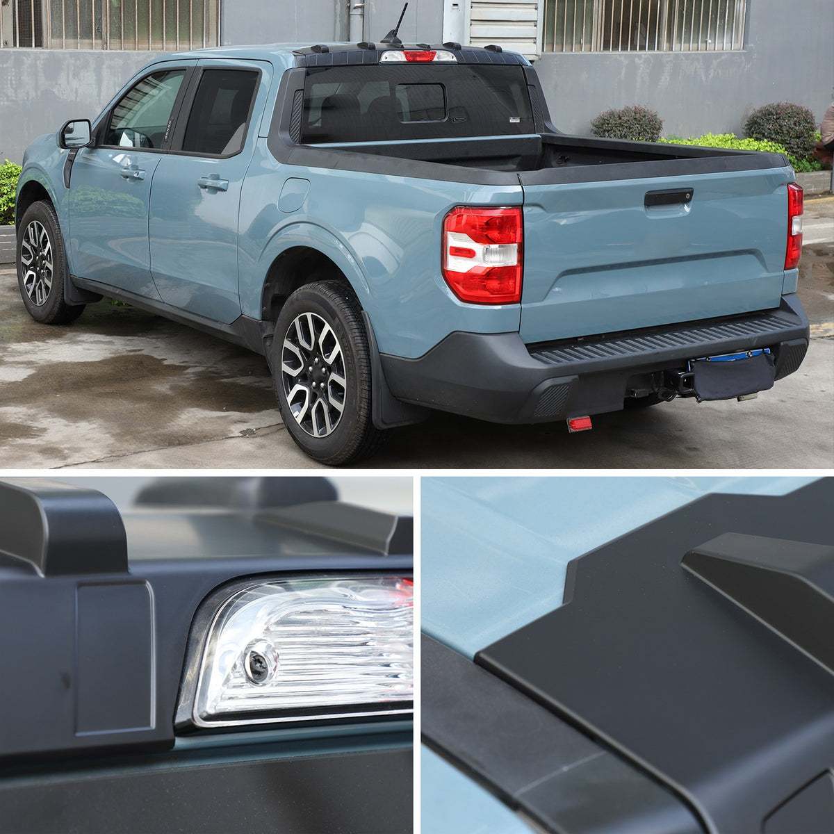 Matte Black ABS Roof Rear Spoiler Trim For Ford Maverick 2022+ US 12