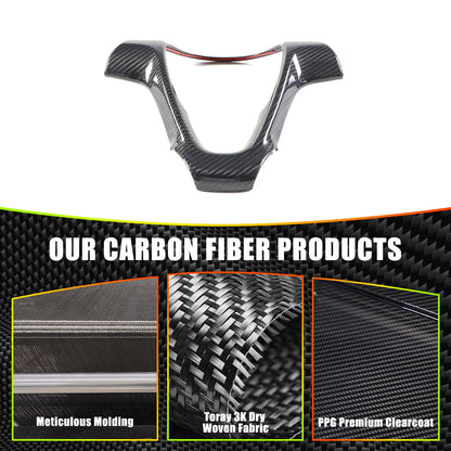 Real Carbon Fiber Interior Steering Wheel Cover Trim For Benz Smart Fortwo 09-15 9