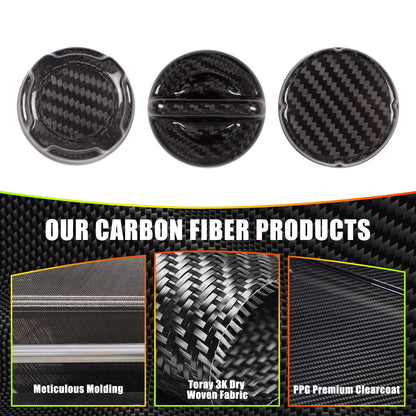 Real Carbon Fiber Engine Oil Filler Cap Trim For Fiat 500 Abarth 595 695 312 16+ 18