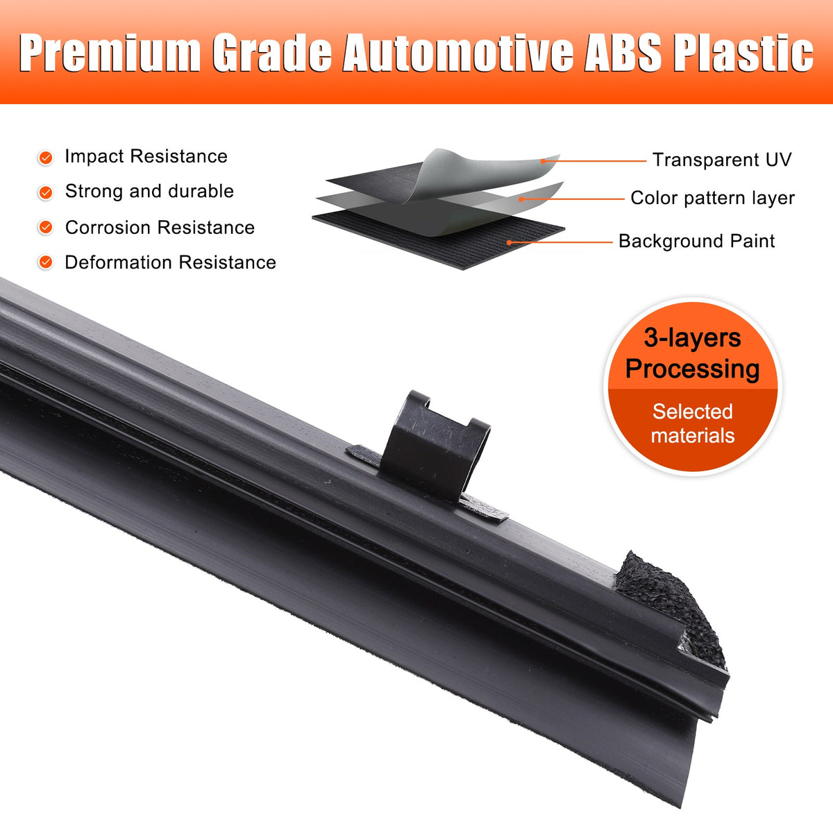 Replacement Rubber Window Inner Seal Strip For Toyota Prado LC150 2010-2020 3