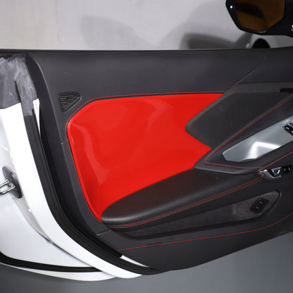 Red Full Interior Set Dash Panel Decor Cover Trim Kit For Corvette C8 2020-25 - Variants 1-5 30