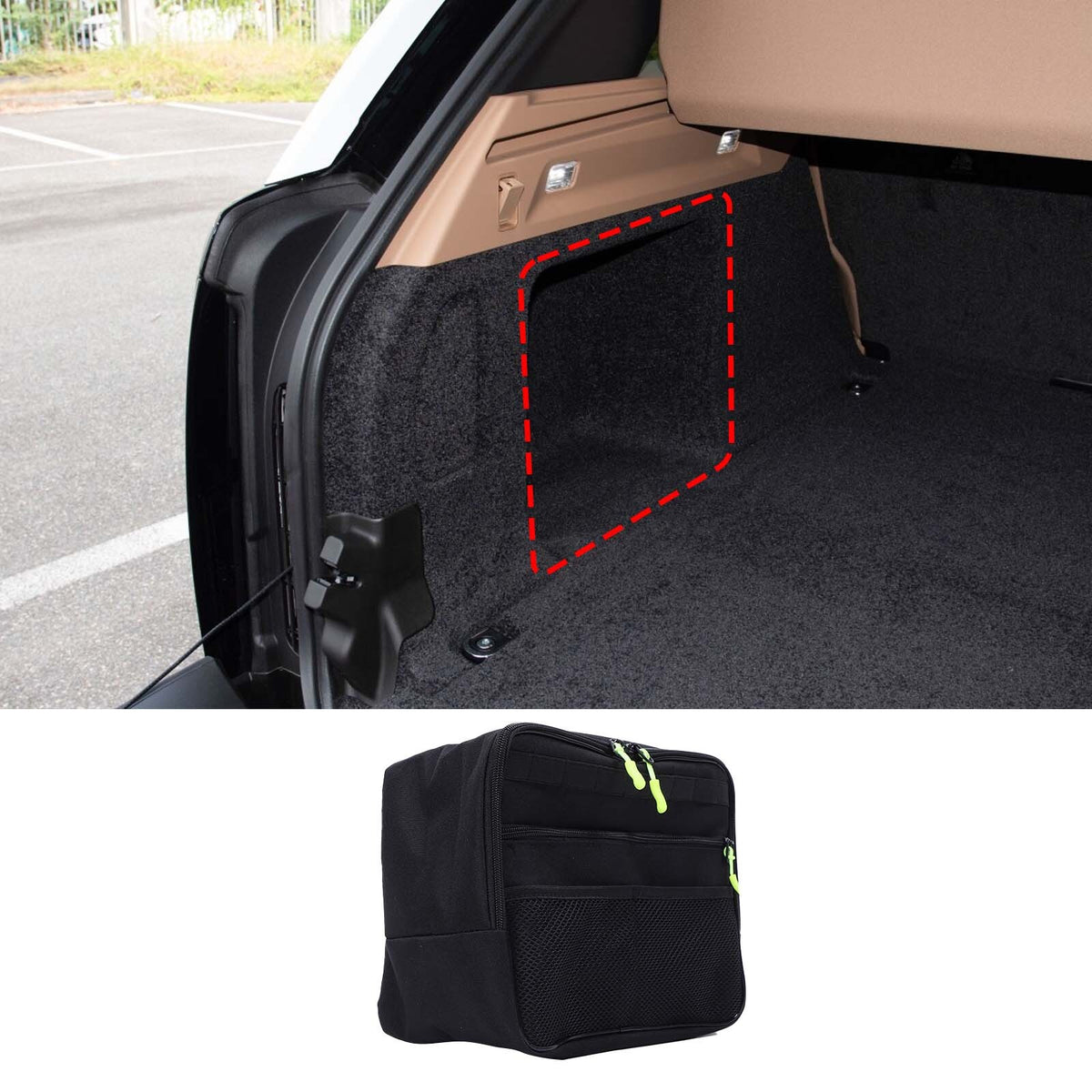 Rear Trunk Left Side Storage Bag Organizer For Range Rover Vogue L460 2023+ 2