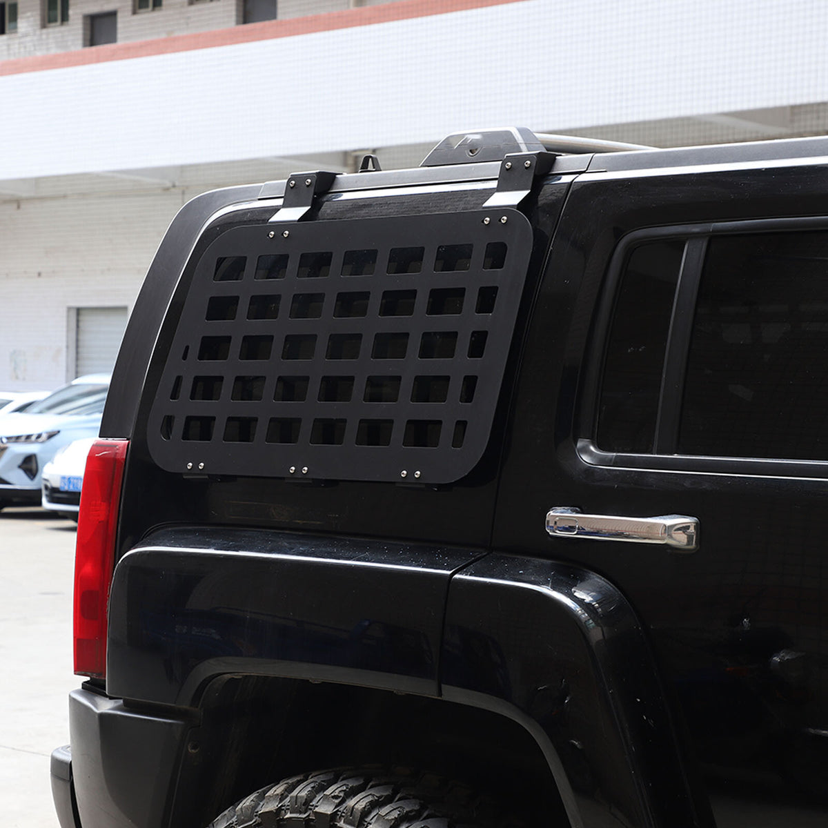 Rear Outer Side Window MOLLE Storage Flank Panel Bracket For Hummer H3 2005-2009 18