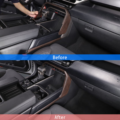 Oak Grain ABS Center Console Side Trim For Toyota Tundra Sequoia 2022-2026 US 2