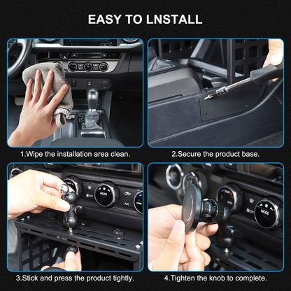 Magnetic Center Molle Panel Digital Device Mount For Toyota Tacoma 2016-2022 US 7