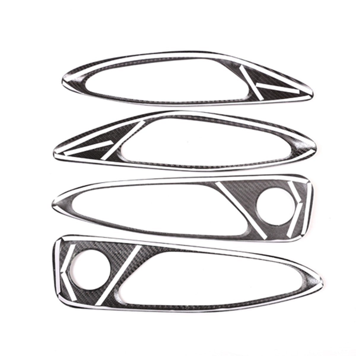 Real Carbon Fiber Inner Door Handle Trim Cover For Alfa Romeo Giulia 952 2017-20 2
