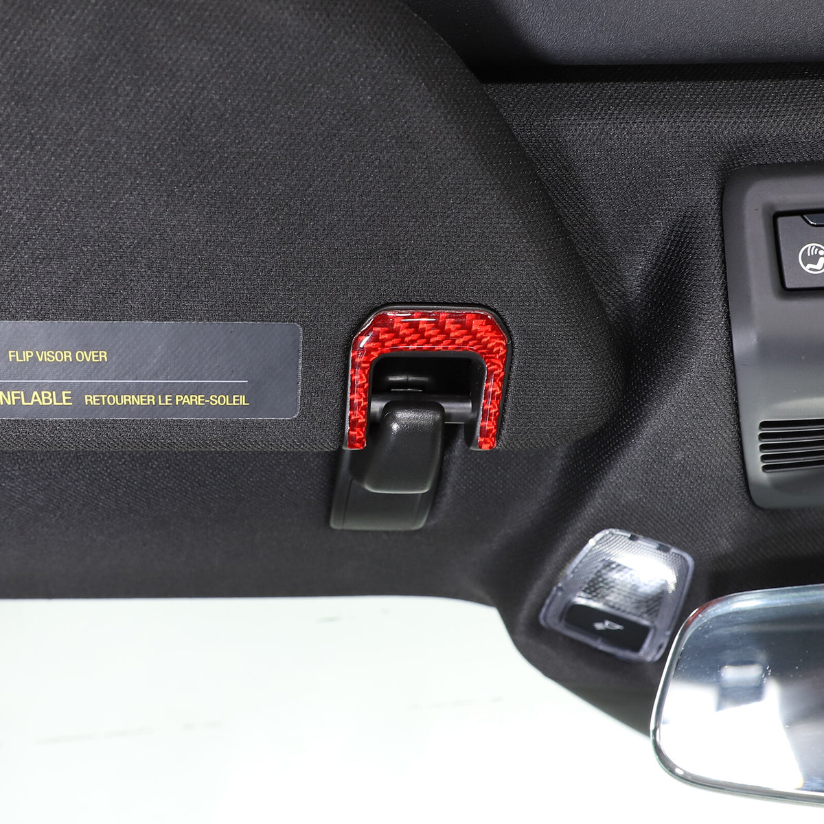 Red Soft Carbon Fiber Interior Decor Trim Kit Cover Set For Corvette C8 20-25 139