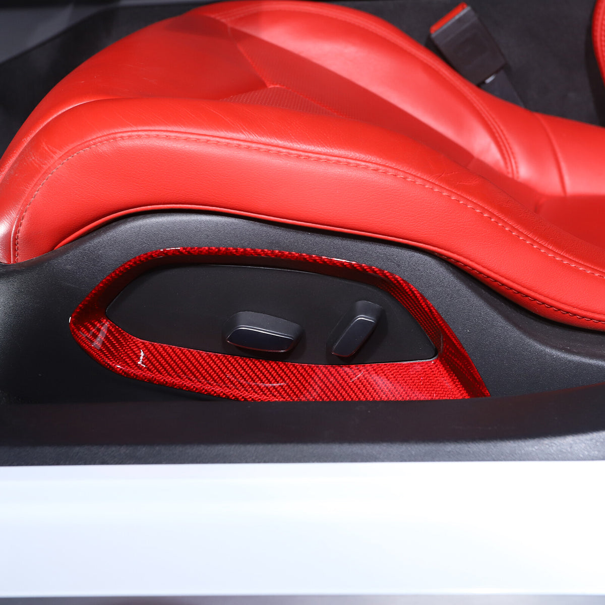 Red Real Carbon Fiber Full Interior Set Decor Trim Kit for Corvette C8 20-25 - Styles 46-50 36
