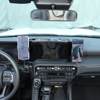 Wireless Charging Phone Holder Storage Box Tray For Toyota Prado LC250 2024+ 15