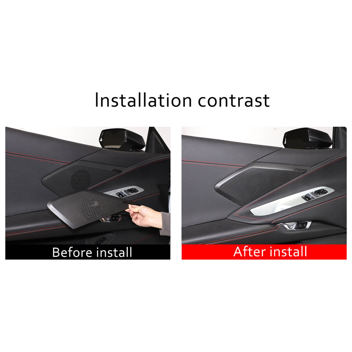 Matte Real Carbon Fiber Interior Exterior Trim Cover For Corvette C8 2020-25 114