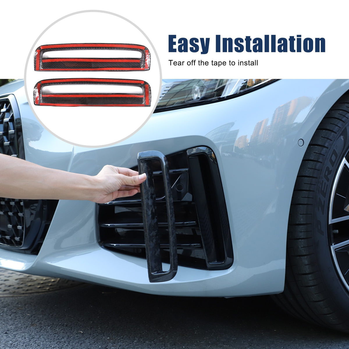 Forged Carbon Fiber Front Bumper Side Grill Trim For BMW 4 series 430i 440i 22+ 20