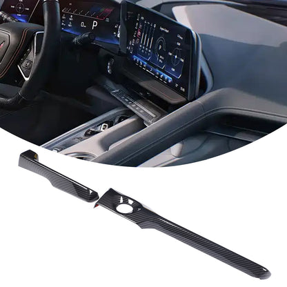 Carbon Fiber ABS Center Console Shift Panel Trim Set For Corvette C8 2026+ 16