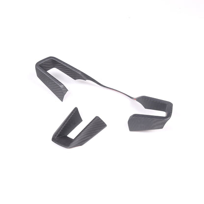Matte Real Carbon Fiber Steering Wheel Cover Trim For Porsche 911 taycan 2019-23 6