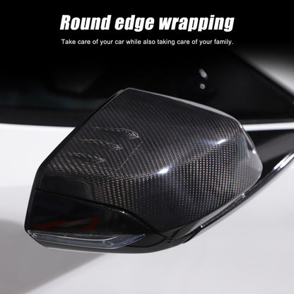 Real Carbon Fiber Side Mirror Air Duct Trim Cover For Corvette C8 2020+ US 10