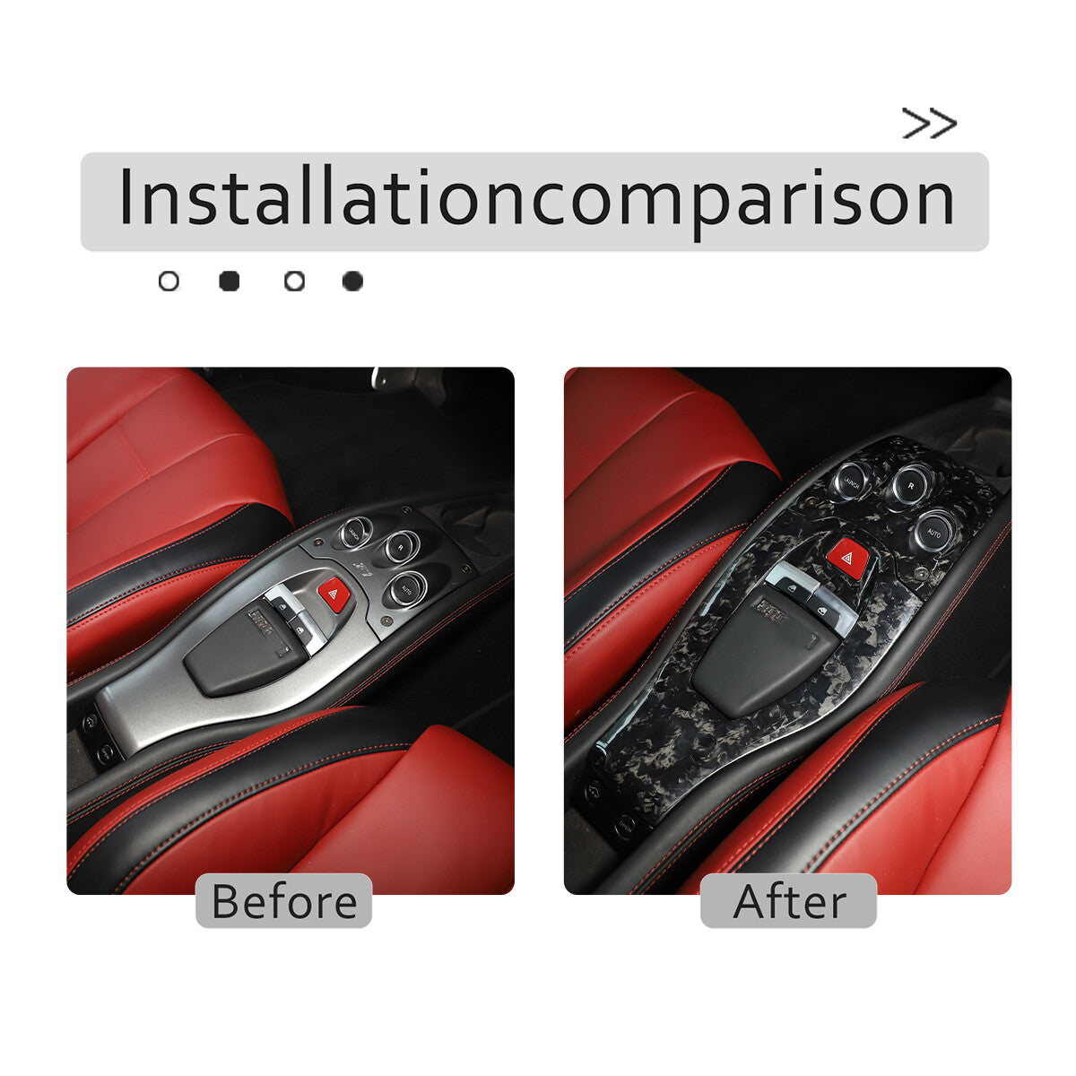 Forged Carbon Fiber Console Gear Shift Switch Button Panel For Ferrari 458 11-16 11