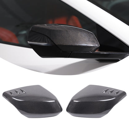 Real Carbon Fiber Side Mirror Air Duct Trim Cover For Corvette C8 2020+ 3
