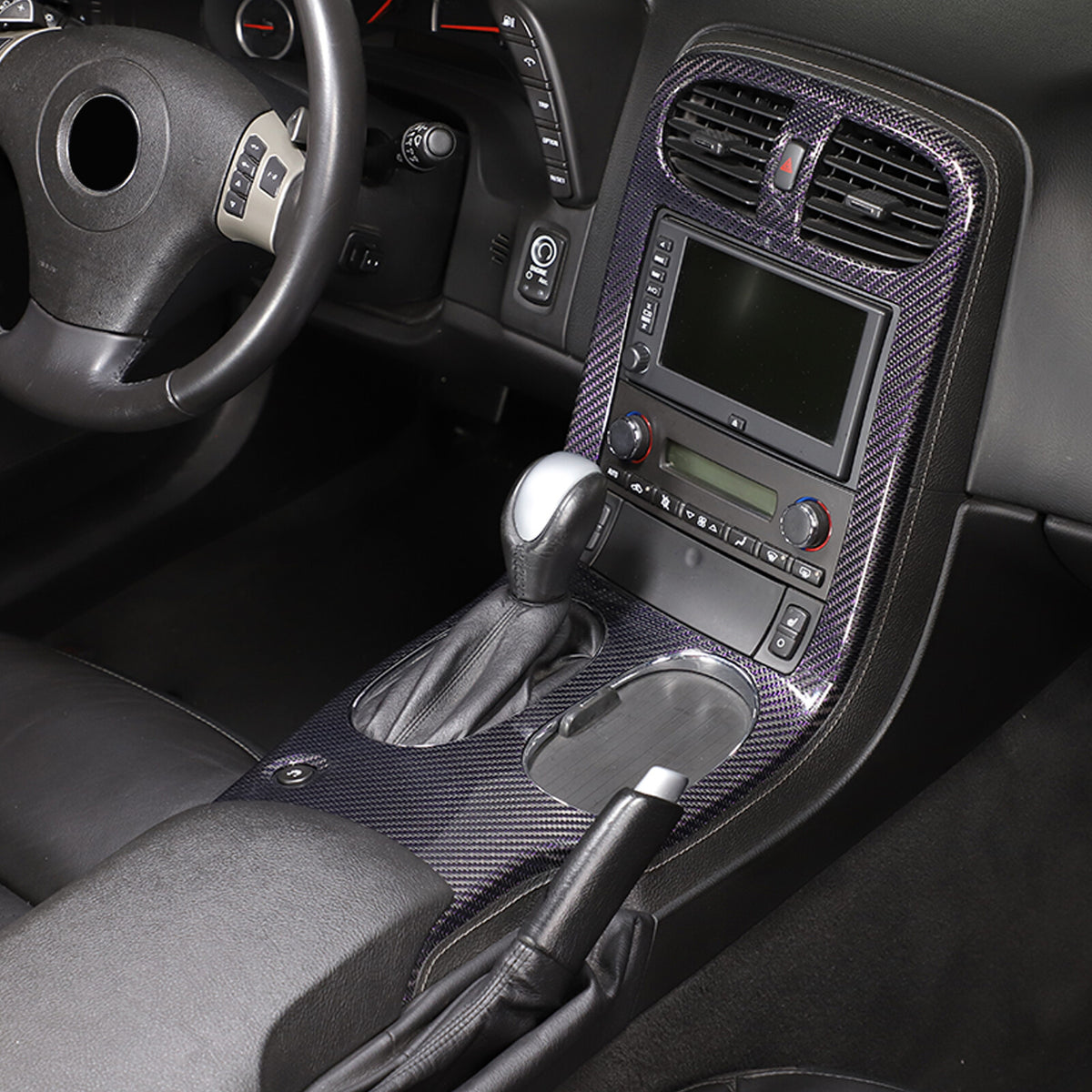 Real Carbon Fiber Interior Center Console Gear Trim For Corvette C6 2005-2013 11