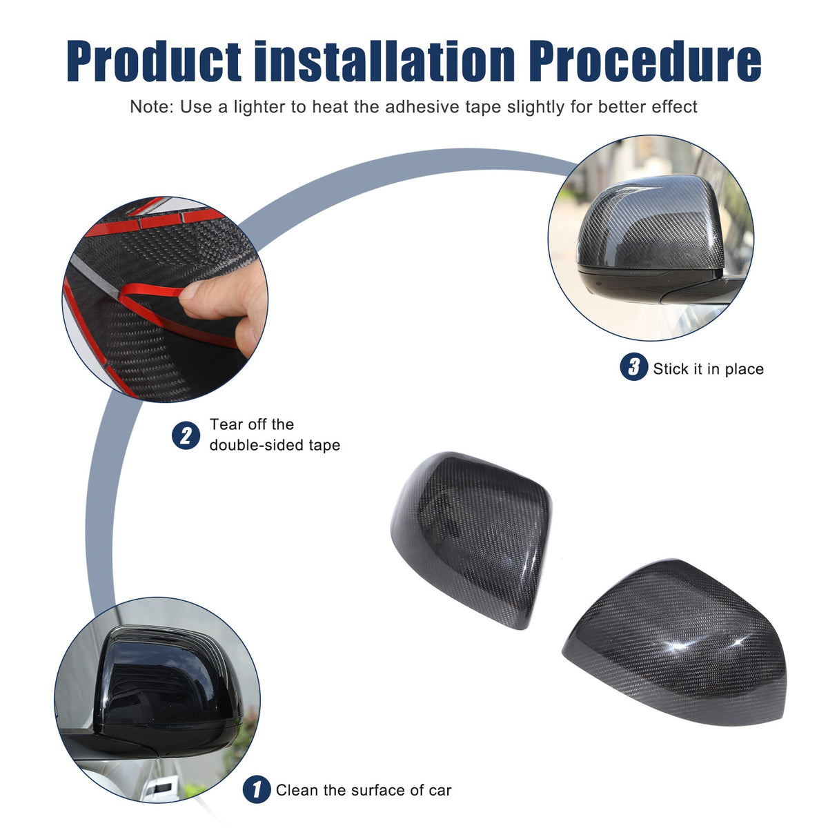 Real Carbon Fiber Side Mirror Cover For LR Range Rover Sport L461 Vogue L460 23+ 3