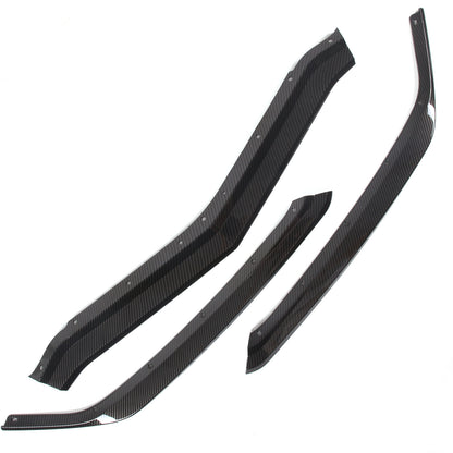 ABS Carbon Replacement Front Bumper Lip Splitter Kits Set For Corvette C8 20-25 12