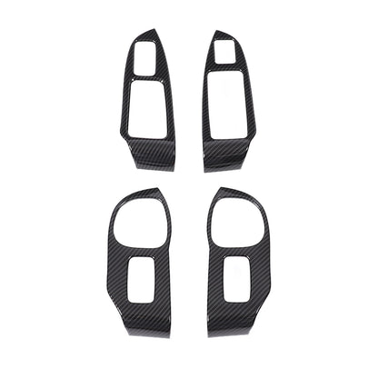 ABS Carbon Fiber Window Lift Switch Button Trim Frame For Honda Pilot 2003-2008 2