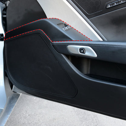 Red Carbon Fiber Window Lift Button Panel Cover Trim For Corvette C7 2014-2019 17