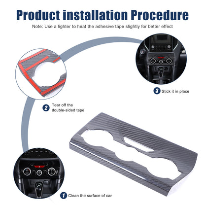 Real Carbon Fiber Air Condition Panel Trim Cover for Subaru Forester 19-24 16