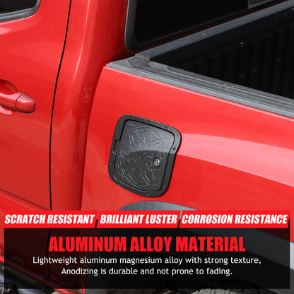 Lock +Key+ Aluminum Gas Fuel Tank Door Cover Cap For Toyota Tacoma 2016-2023 23
