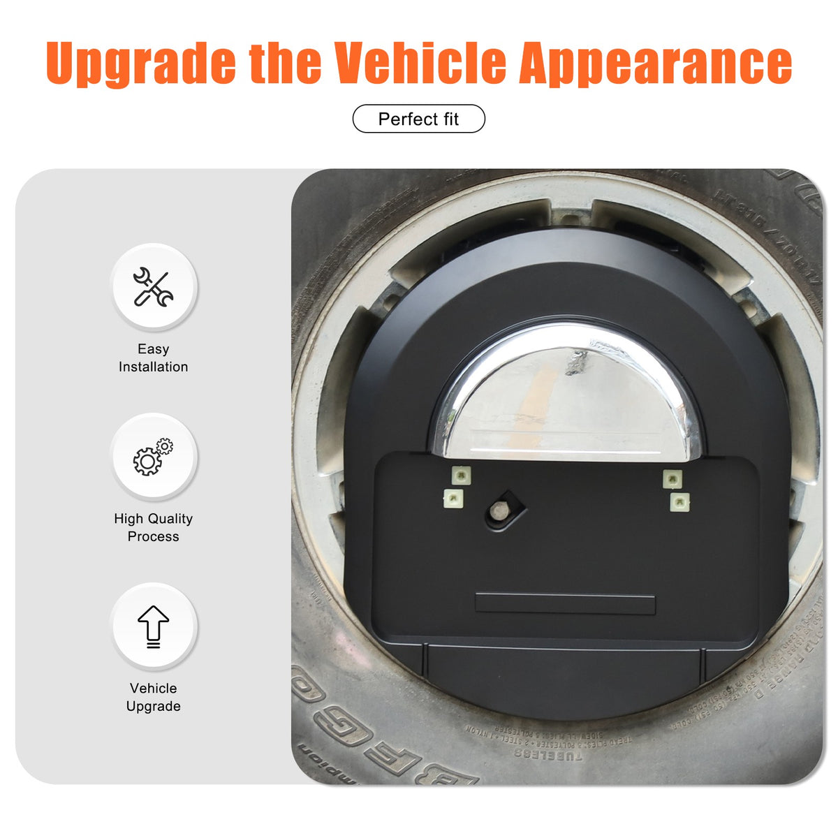 Matte Black Spare Tire License Plate Bracket OE:25782333 For Hummer H2 03-09 US 2