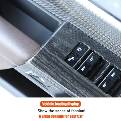 Black Grain Window Lift Switch Button Trim Frame For BMW 7 Series G70 2023-2025 8