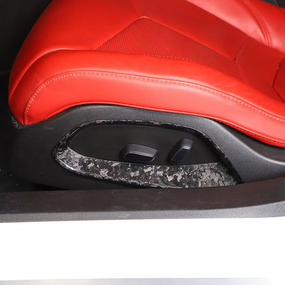 Forged Carbon Fiber Car Seat Adjustment Switch Trim For Corvette C8 2020-2026 7