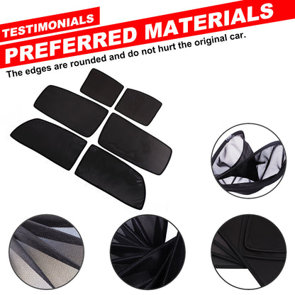 Black Window Screen Sun Shade Mesh Cover Windshield for Toyota Tundra 2007-21 US 17